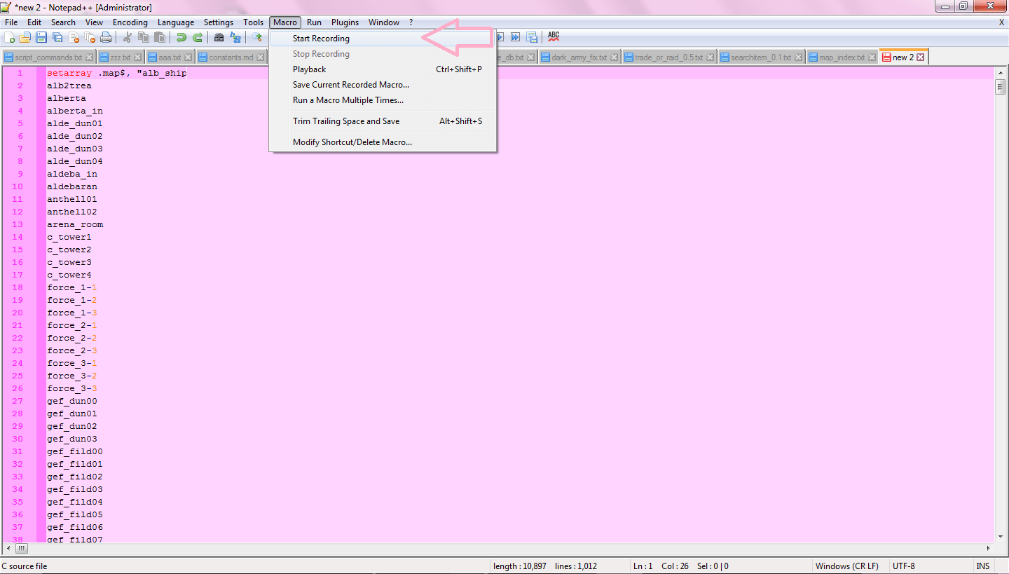 AnnieRuru Run a macro in Notepad++
